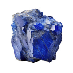 Lapis Lazuli gem isolated on transparent background. Generative AI
