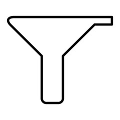 Filter button web shape icon, flat filtering symbol, funnel sign vector illustration