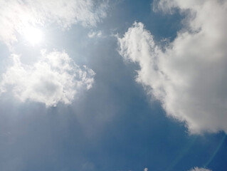 Blue sky clouds background.blue sky with white clouds,Beautiful cirrus cloud.blue wall marble wall...