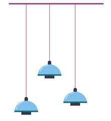 Contemporary hanging lamps, minimalist interior design of home