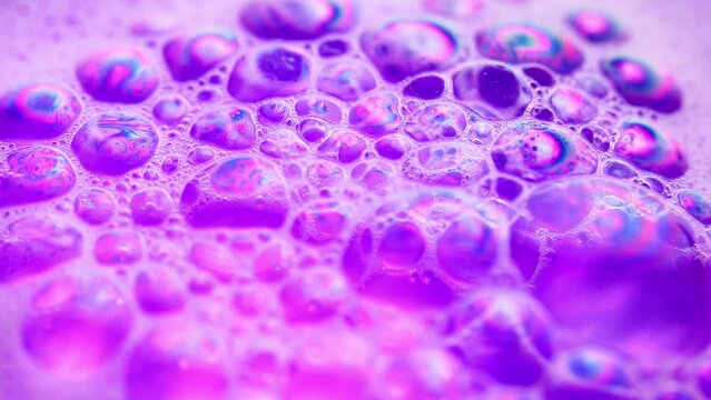 Beautiful Colorful Popping Foam Bubbles