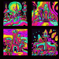 psychedelic acid city mushrooms