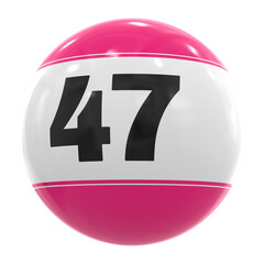 47 Ball 3D Render