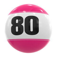 80 Ball 3D Render