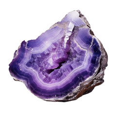 Purple Charoite gem isolated on transparent background. Generative AI