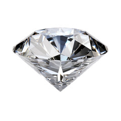 Diamond gem isolated on transparent background. Generative AI