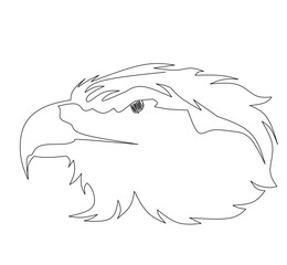 Bird head one line vector illustration