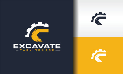 scoop excavator gear logo