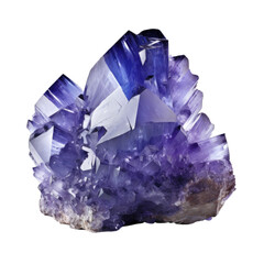 Fototapeta premium Iolite gem isolated on transparent background. Generative AI