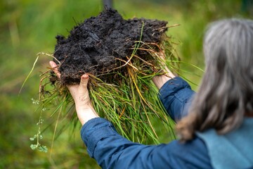 Female farmer study’s plant health and soil carbon sequestration