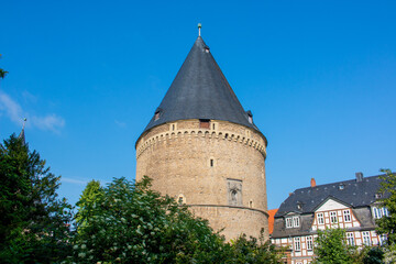 Fototapeta na wymiar big historical tower (Rieslingsturm) Goslar Lower Saxony (in german Niedersachsen) Germany