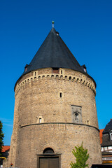 Fototapeta na wymiar big historical tower (Rieslingsturm) Goslar Lower Saxony (in german Niedersachsen) Germany