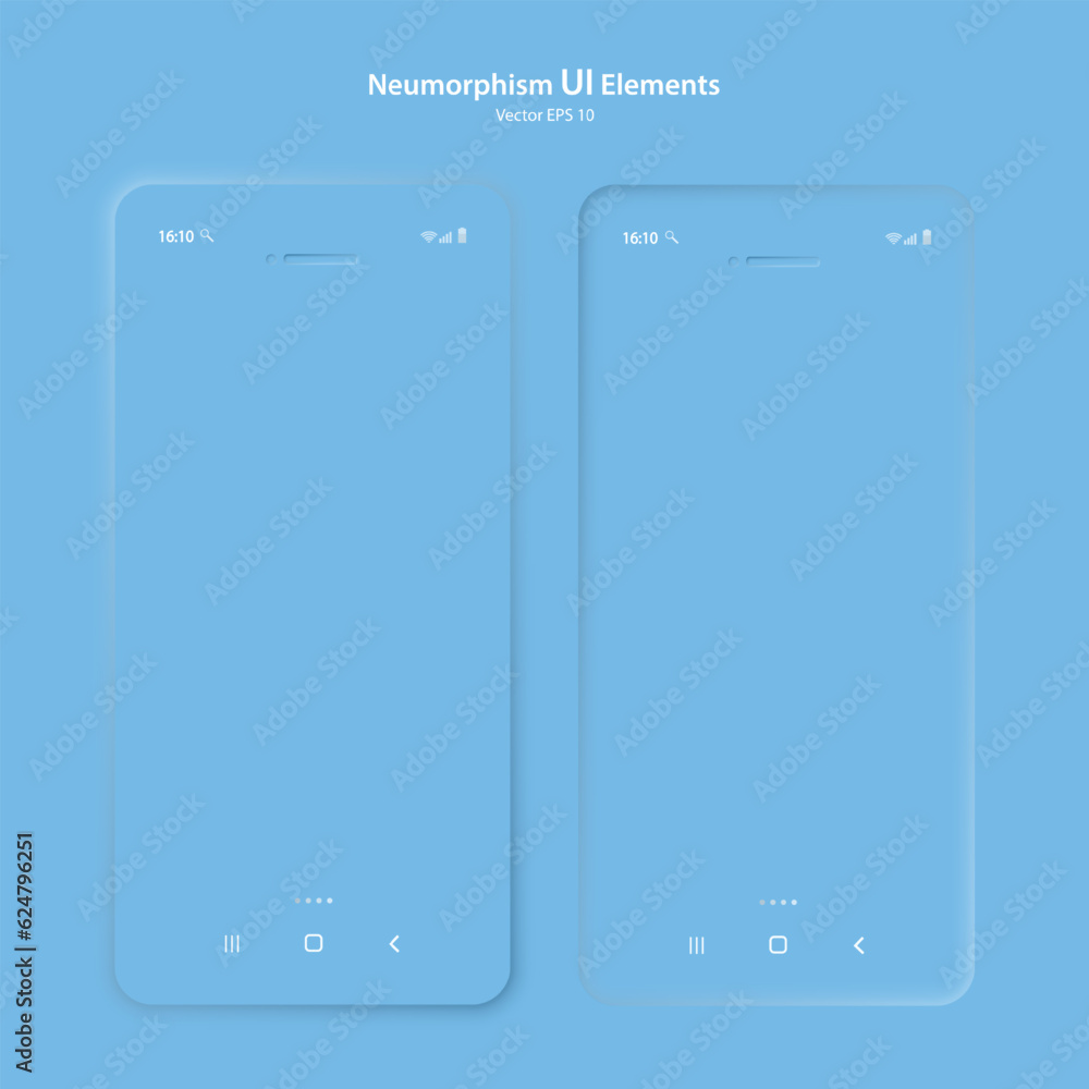 Poster a set of user interface elements for a mobile application in blue. a set for developing a modern mob