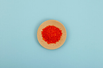 Sample of Tartrazine powder. Food coloring. CI 19140 or FD&C. Food additive E102. Tartrazine is a...