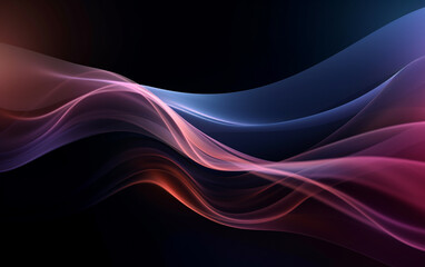 Abstract dark background with smooth soft lines