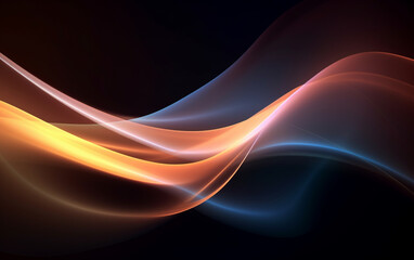Obraz premium Abstract dark background with smooth soft lines