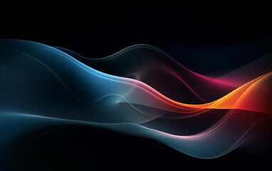 Abstract dark background with smooth soft lines