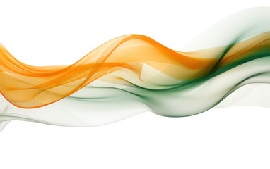 an ethereal blend of orange and green abstract blooming shape,  generative ai