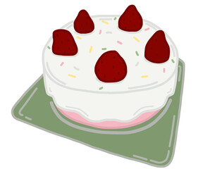 cake with strawberry