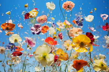 Obraz na płótnie Canvas Background sky spring nature flower