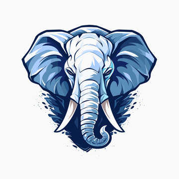 Esport vector logo elephant, elephant icon, elephant head, vector, sticker