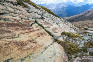 Petroglyphs on the Sacred Way, in the Fontanalba valley in the French Alps.