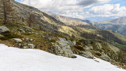 View of the Fontanalba valley, in the French Alps.
