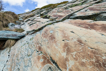 Petroglyphs on the Sacred Way, in the Fontanalba valley in the French Alps.