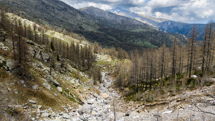 View of the Fontanalba valley, in the French Alps.