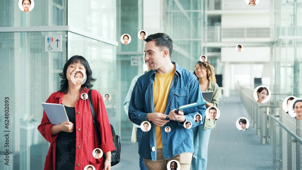 Aufkleber connection of multinational people concept. global communication network. diversity. inclusion.