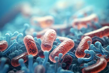 Abwaschbare Fototapete Makrofotografie 3d rendered illustration of a bacteria