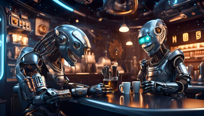 Café dans l'espace,IA générative.