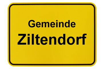 Illustration eines Ortsschildes der Gemeinde Ziltendorf in Brandenburg