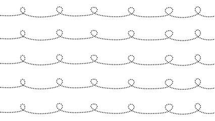 Obraz premium Dotted Spring Line Pattern