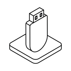 Usd Icon, vector stock illustration.