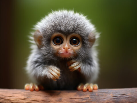 Photo of Pygmy Marmoset: The world's smallest monkey, with big eyes and a fluffy mane