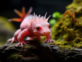 Photo of Axolotl: These aquatic salamanders have unique features, including frilly external gills and a permanent smile
