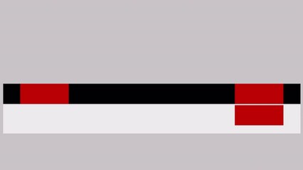 Red white and black colored square shaped lower third design animation in and out in alpha channel. 4K UHD title action pack. Ideal for TV and Broadcast