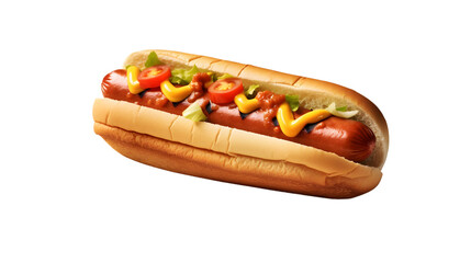 a delicious Hotdog with ketchup and mustard