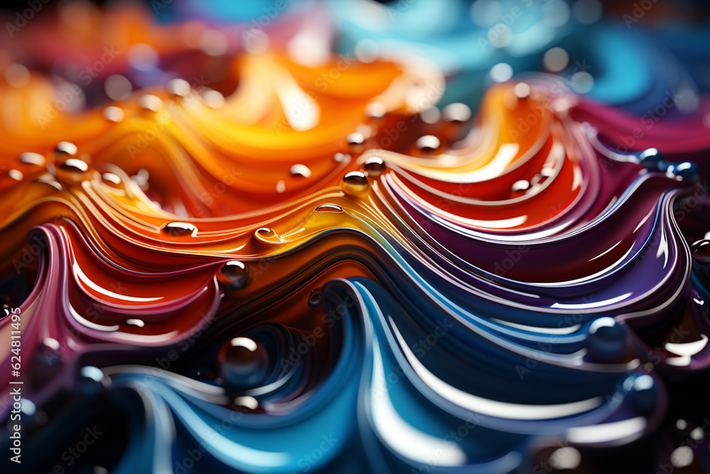 Poster a modern abstract christmas background with swirling patterns and festive colors. generative ai tech