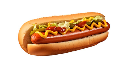 a delicious Hotdog with ketchup and mustard