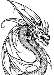 black dragon tattoo, generative ai