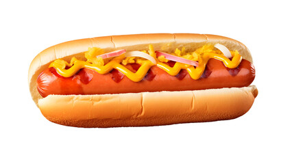 a delicious Hotdog with ketchup and mustard