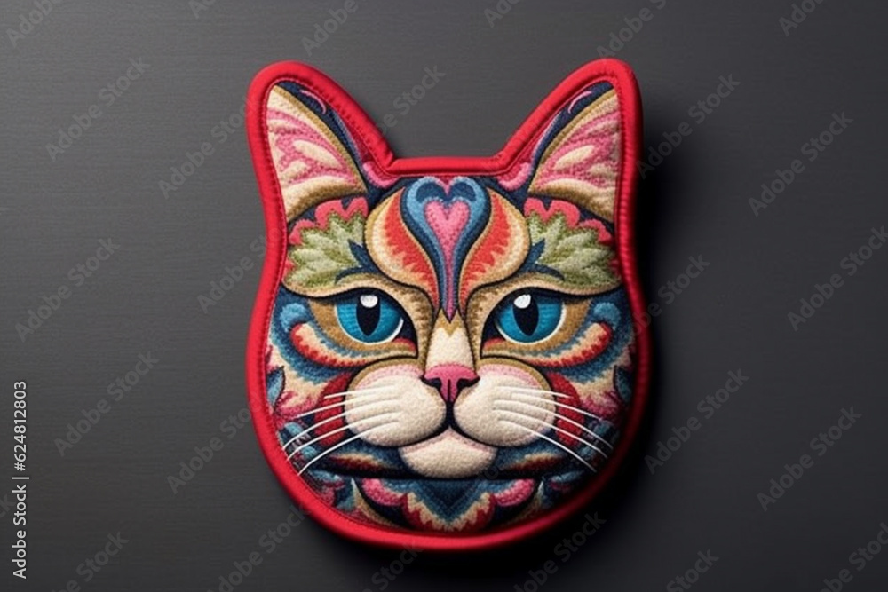 Poster a cat-shaped oven mitt or pot holder with a playful baker design. generative ai technology.