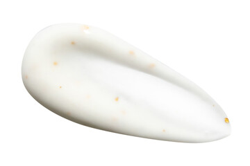 Smear of cream with 24 carat gold on an empty background. isolated