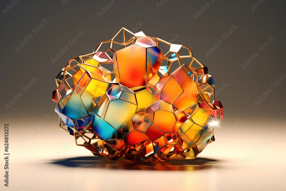 Leinwandbilder an abstract sculpture composed of irregular geometric shapes, representing the organic beauty found 