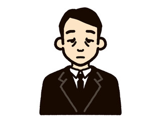 疲れたサラリーマンのイラスト