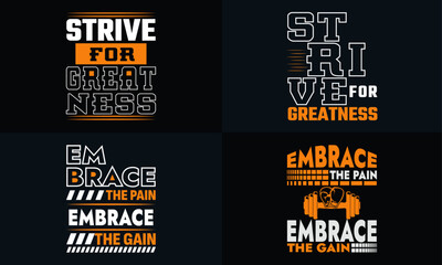 best typography t shirt design for gym and fitness inspiration and motivation