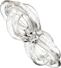 3d rendering. Abstract geometric shapes illustration. Modern minimal glass objects isolated on transparent background