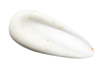 Smear of cream with 24 carat gold on an empty background. isolated